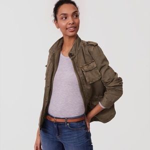 Loft Twill utility jacket in olive khaki military (size XS)